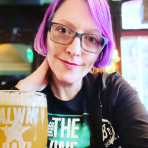 Pale white lady with purple hair and a beer: your Weirdo Dublin Pubs Guide