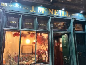 J McNeill's Pub - musical instruments in the windows