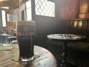 A pint of Beamish at The Lord Edward