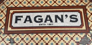 Fagan's - mosaic tile floor outside