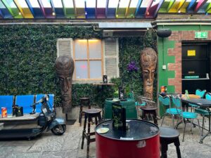 The beer garden at Mema's