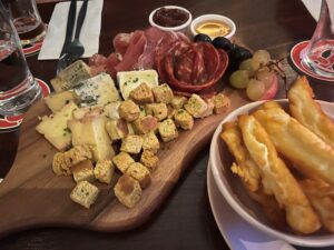 A charcuterie board at Molly's Bar