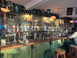 The bar at The Brew Dock