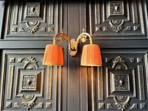 Light and wall paneling at JR Mahon's