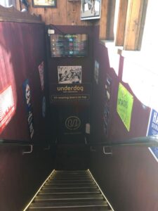 The OG Underdog entrance: down the steps at Brogan's