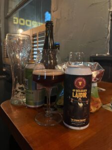 Bottles, cans and glasses on the final night