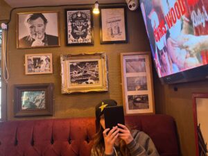 Pictures on the wall at Bar Rua