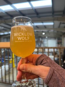 A tasting glass in the taproom