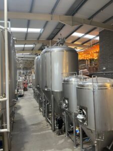 Tanks in the Wicklow Wolf brewery