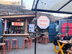 The beer garden at Lucky's