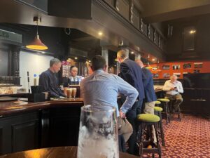 The rebuilt bar at Quinn's