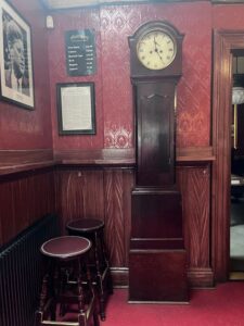 The clock at Mulligan's
