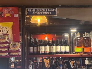 A handy sign at Mulligan's