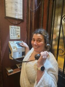Friend of the Blog Katie - she's on the phone